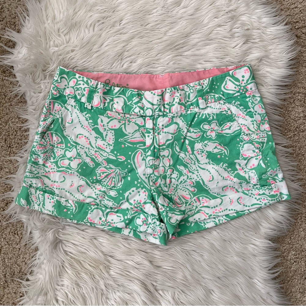 {Lilly Pulitzer} Barclay Short in Glenda Green Beach Bash - Women's 8